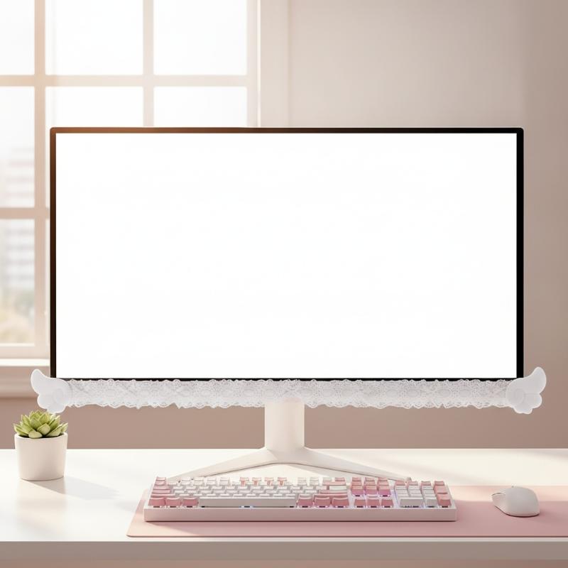 Setup Desk Monitor - Цветная кружевная отделка для монитора с