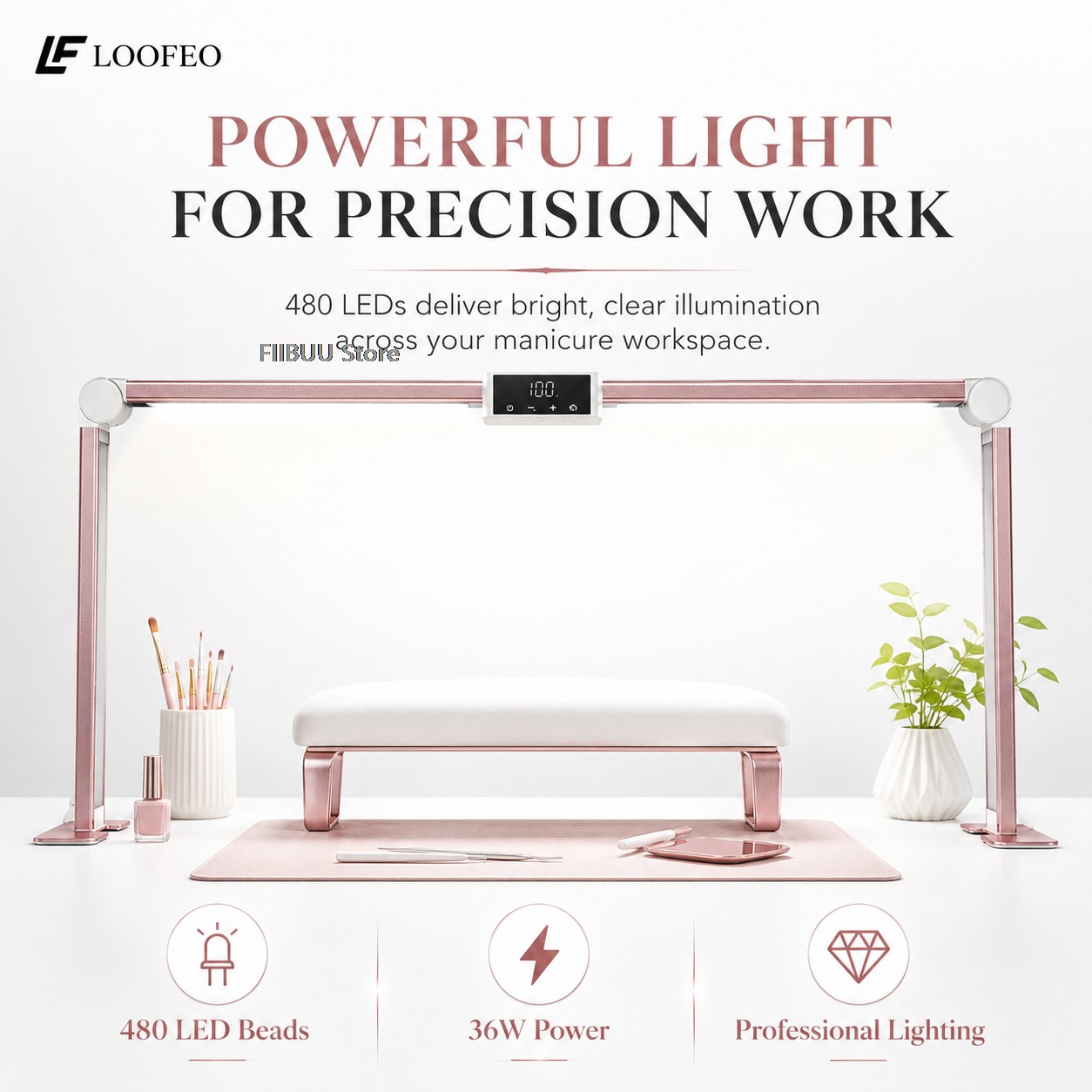Desk Setup Lamp - Профессиональная светодиодная лампа для маникюрного стола,