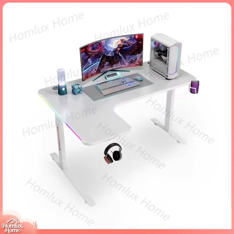 Desk Setup L Shaped - Большой L-образный игровой стол с RGB-подсветкой,