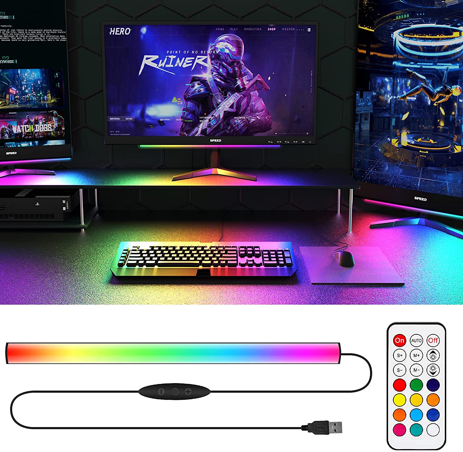Setup Desk Monitor - Световая панель под монитором RGB Dreamcolor,