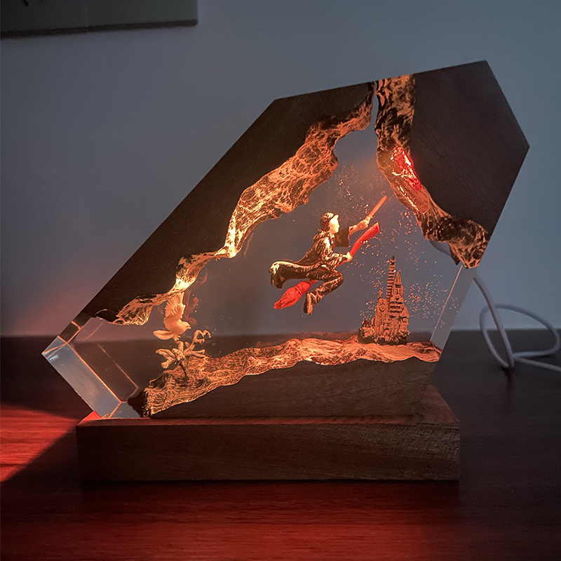 Настольный ночник из дерева и  – обзор и цена Desk Setup Lamp